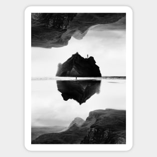 Black and White Isolation Island Sticker